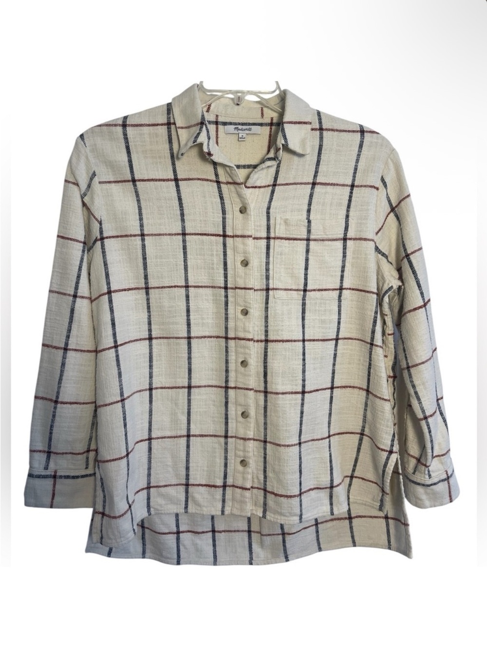 Madewell
Madewell Flannel Oversized Ex-Boyfriend Shirt In Windowpane Size Medium